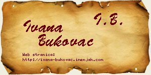 Ivana Bukovac vizit kartica